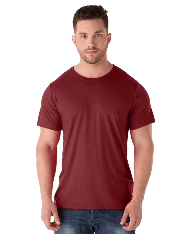 Kit 5 Camisetas Pv / Malha Fria Bordô