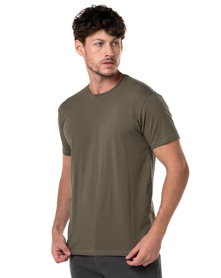 Camiseta de Algodão Egípcio Cinza Mineral