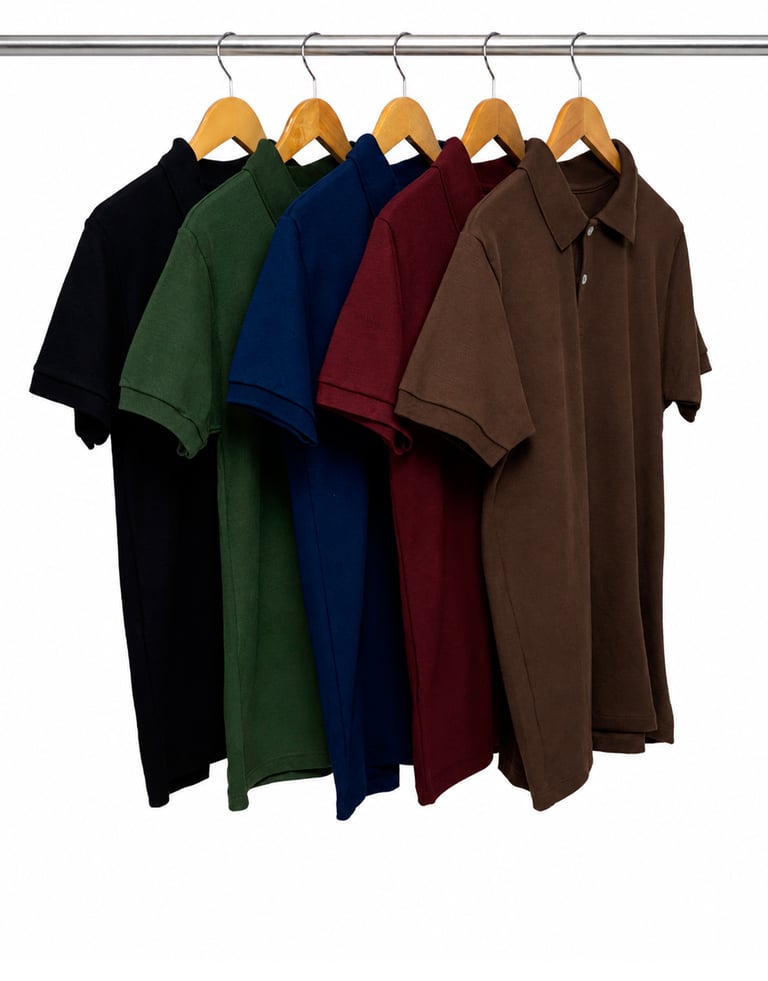 Kit 5 Camisas Polo Piquet Masculinas 04