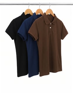 Kit 3 Camisas Polo Piquet Feminina 8