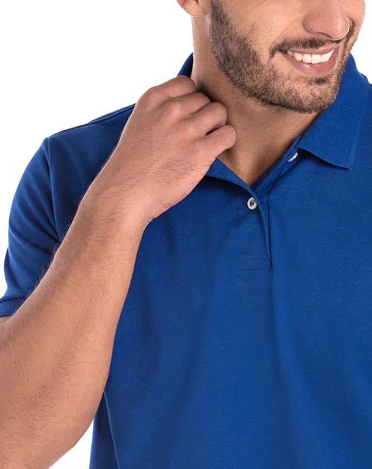 Camisa Polo Piquet Masculina Azul Royal