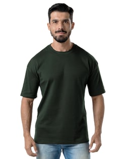 Camiseta Oversized Masculina Verde Militar