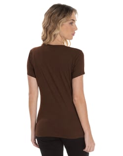 Baby Look de Algodão Premium Marrom