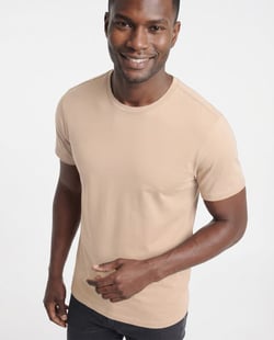 Camiseta de Algodão Premium Areia