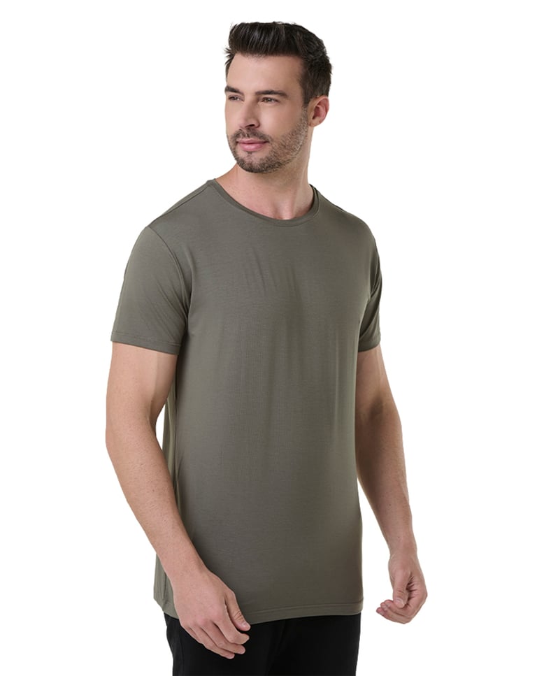 Camiseta Tech Modal Masculina Cinza Terra