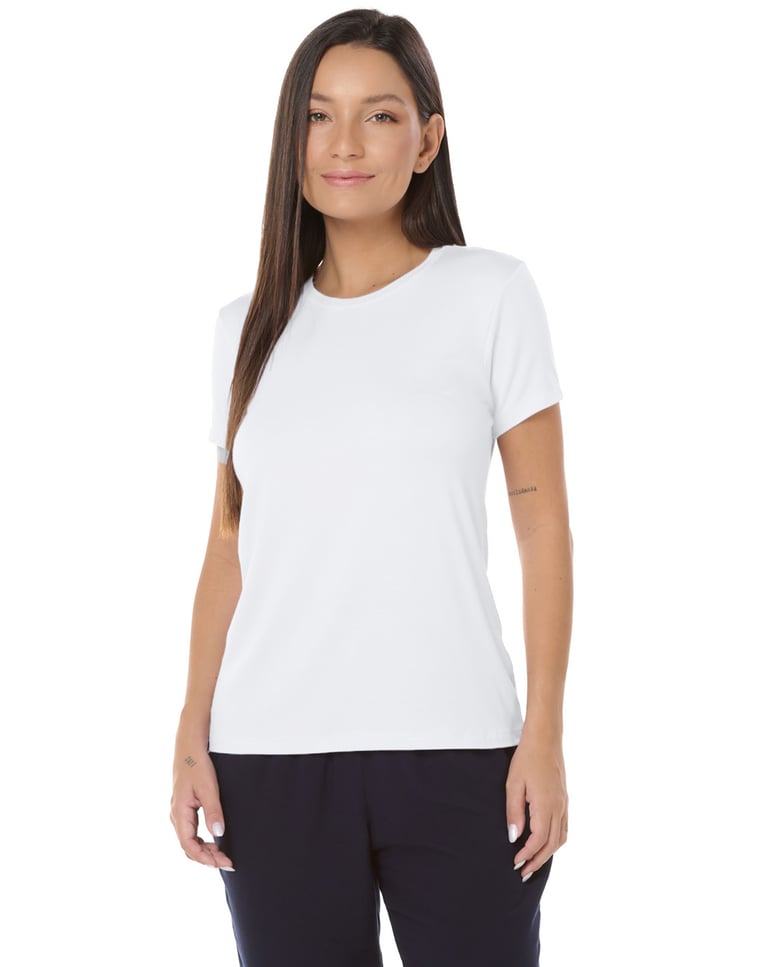 Camiseta Tech Modal Feminina Branca