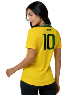 Kit 2 Camisetas Femininas Brasil Copa 2026 Dry Fit