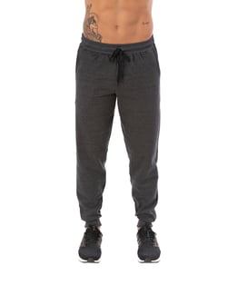 Calça Masculina de Moletom Preto Mescla
