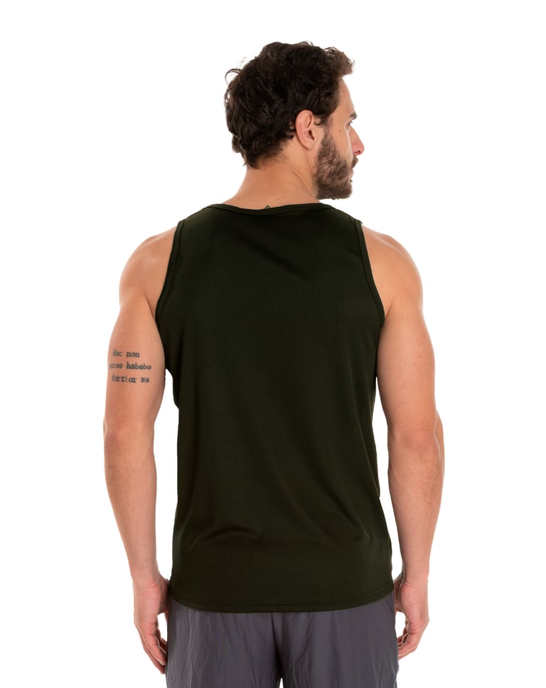 Regata Dry Fit Verde Militar Proteção UV 30+