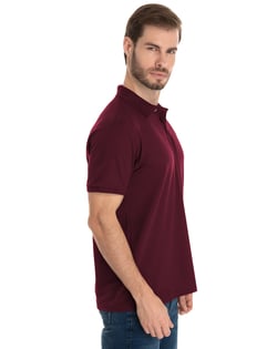 Camisa Polo Piquet Masculina Bordô