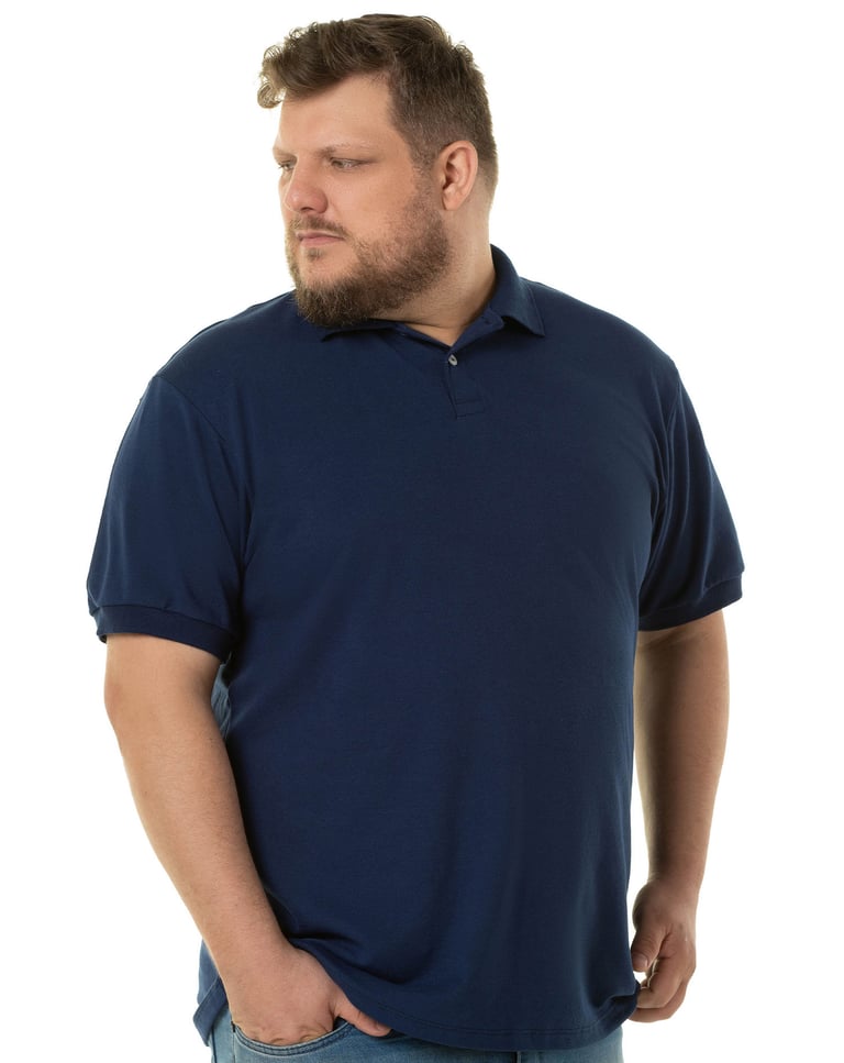 Kit 3 Camisas Polo Piquet Plus Size Masculina 7