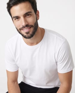 Camiseta de Algodão Premium Branca