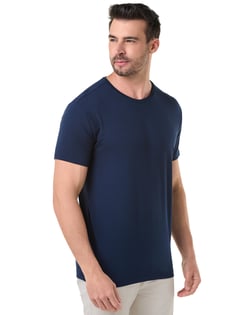 Camiseta Tech Modal Masculina Azul Marinho