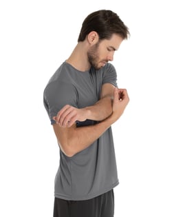 Camiseta Dry Fit Cinza Chumbo Proteção UV 30+