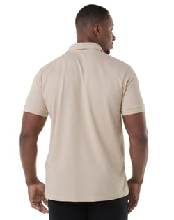 Camisa Polo Piquet Masculina Areia
