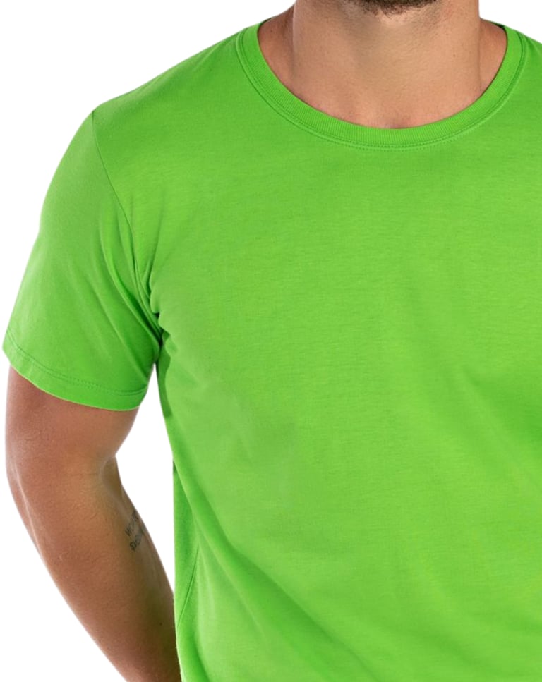 Camiseta de Algodão Premium Verde Limão