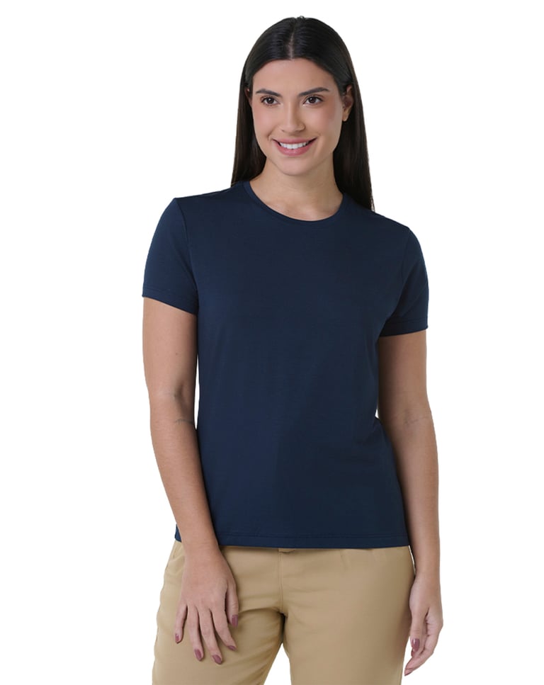 Camiseta Tech Modal Feminina Azul Marinho