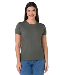Camiseta Tech Modal Feminina Cinza Terra
