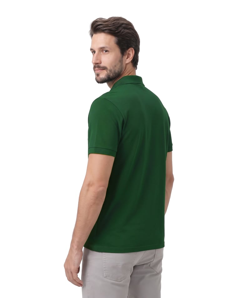 Camisa Polo Piquet Masculina Verde Musgo