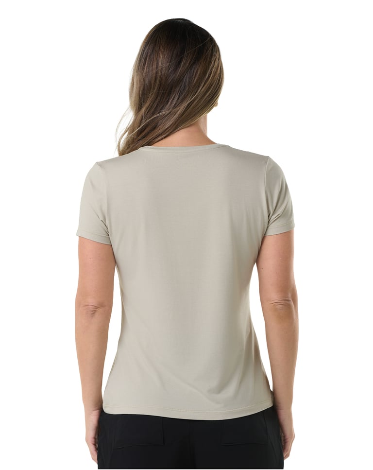 Camiseta Tech Modal Feminina Areia