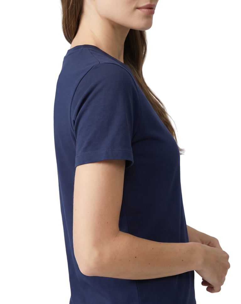 Baby Look de Algodão Premium Azul Marinho
