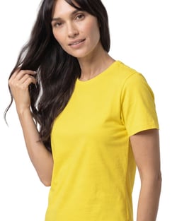 Baby Look de Algodão Premium Amarela