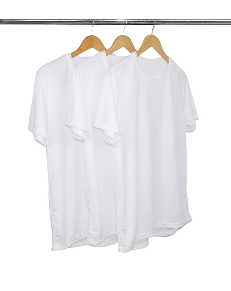 Kit 3 Camisetas Masculinas Dry Fit Branca Proteção UV 30+