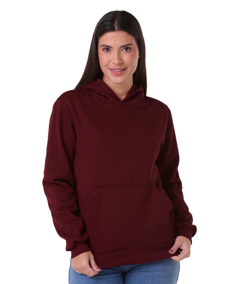 Kit 3 Moletons Canguru com Capuz Feminino Bordô