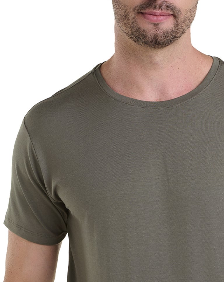 Camiseta Tech Modal Masculina Cinza Terra