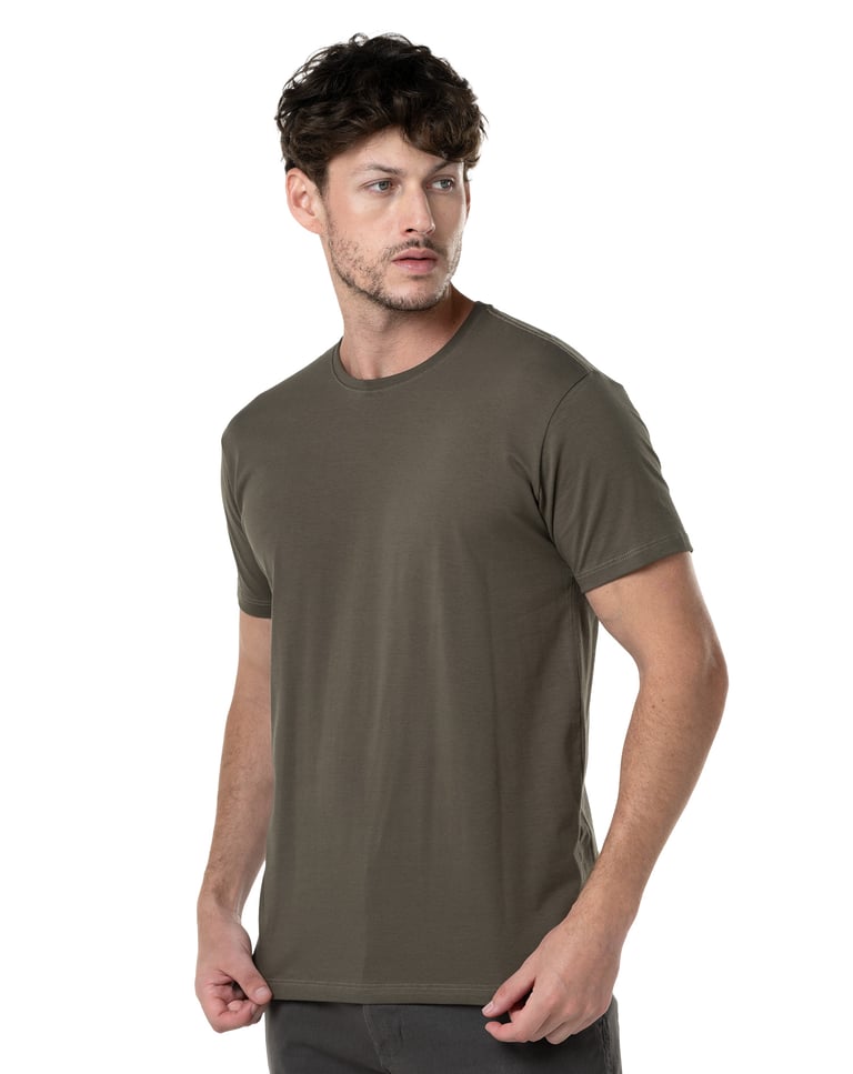 Camiseta de Algodão Egípcio Cinza Mineral