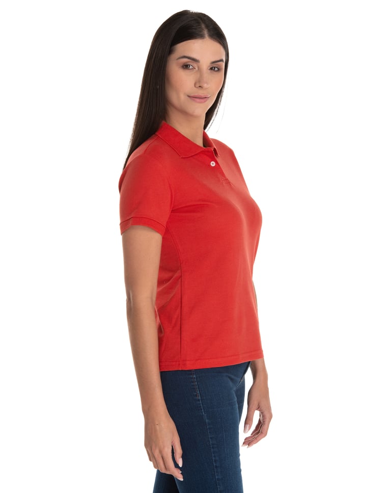 Camisa Polo Piquet Feminina Vermelha