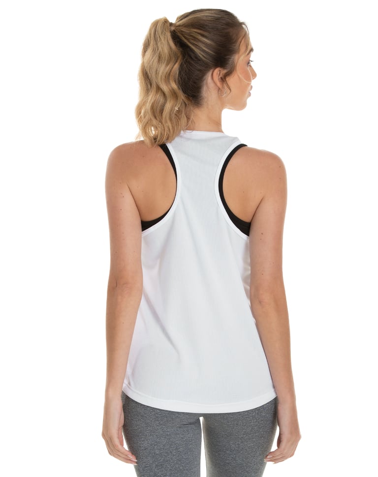 Regata Feminina Dry Fit Branca Proteção UV 30+