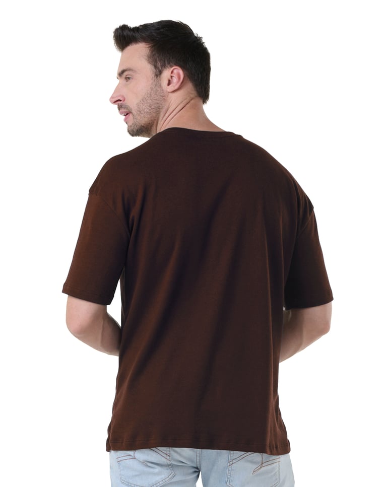Camiseta Oversized Masculina Marrom