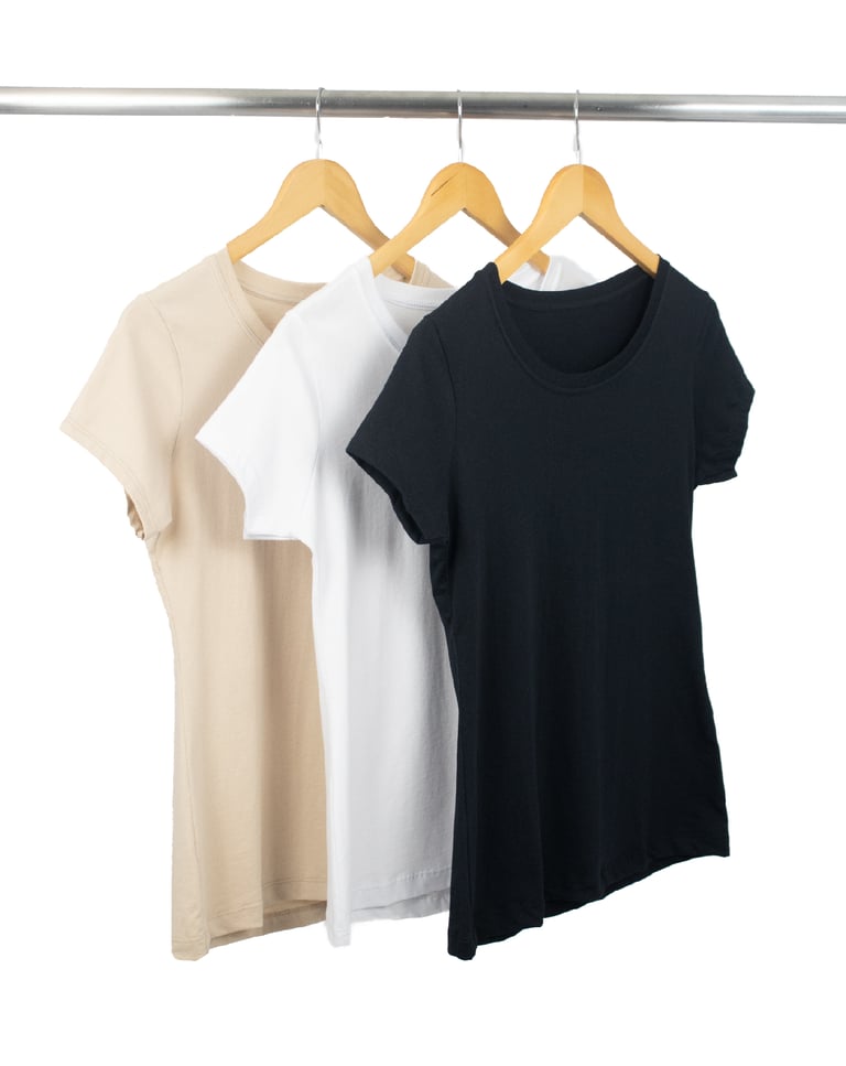 Kit 3 Baby Look de Algodão Premium 3