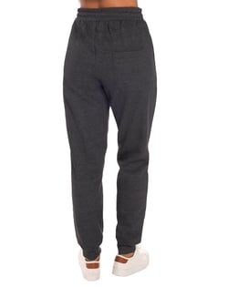 Calça Feminina de Moletom Preto Mescla
