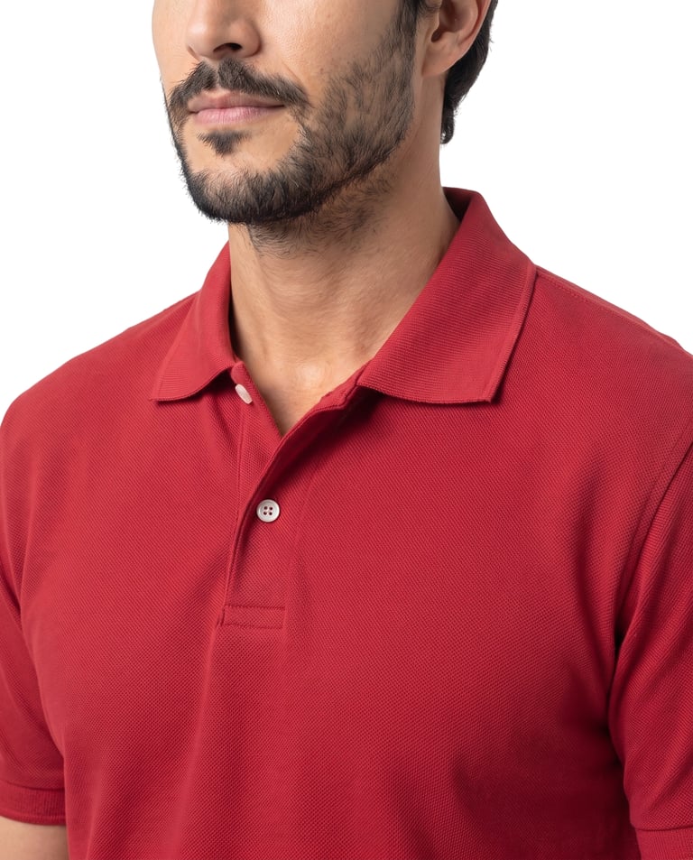 Camisa Polo Piquet Masculina Vermelha