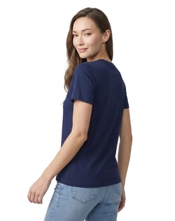 Baby Look de Algodão Premium Azul Marinho