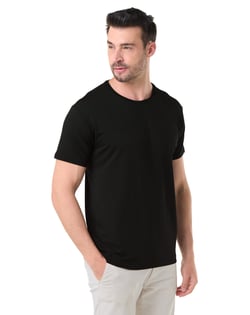 Kit 5 Camisetas Tech Modal Pretas Masculinas