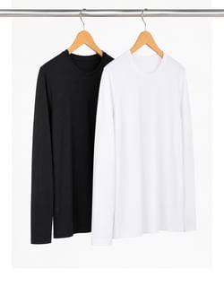 Kit 2 Camisetas Manga Longa Tech Modal Masculina