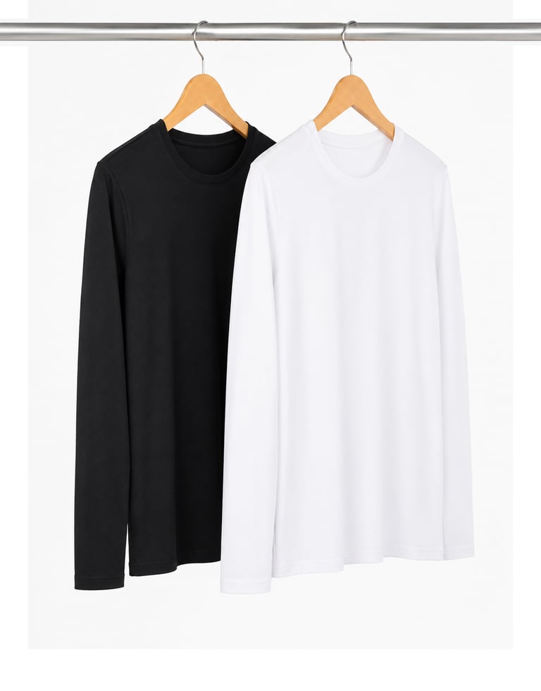 Kit 2 Camisetas Manga Longa Tech Modal Masculina