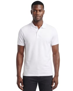 Camisa Polo Piquet Masculina Branca
