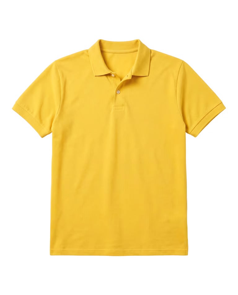 Camisa Polo Piquet Masculina Amarelo Ouro