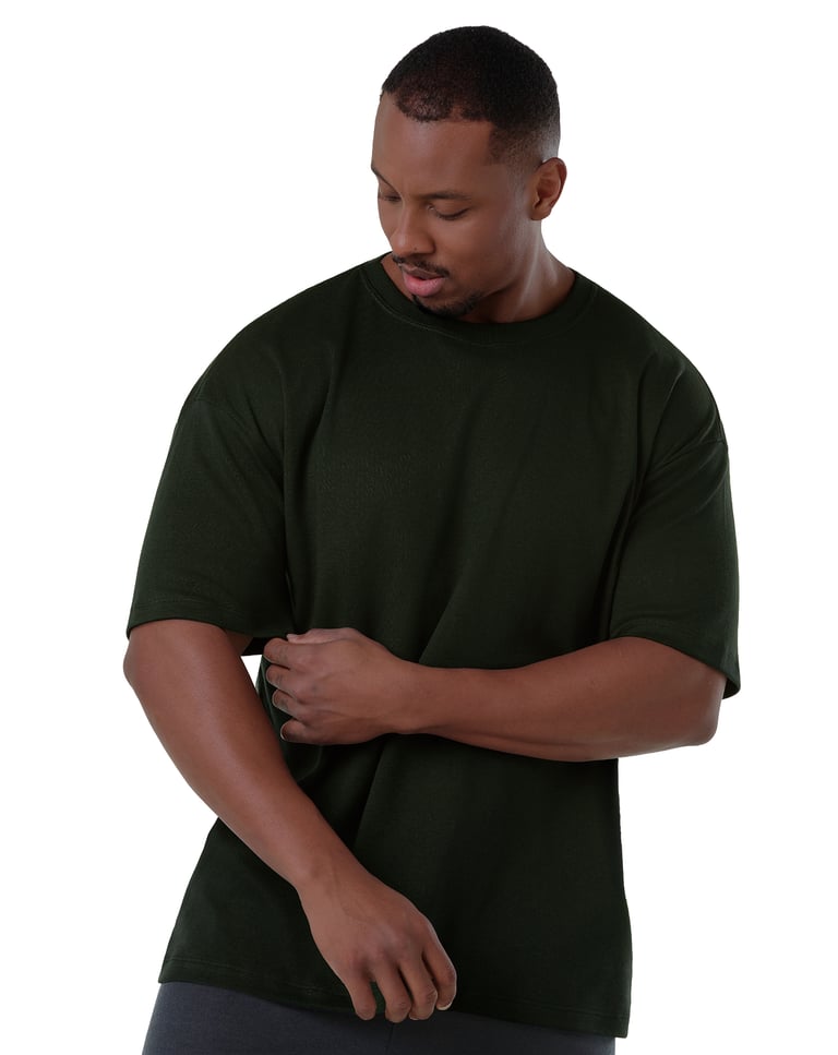 Camiseta Oversized Masculina Verde Militar