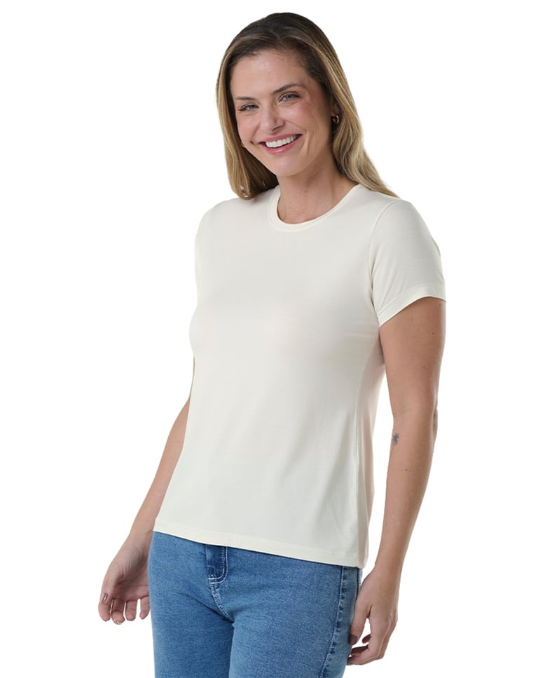 Camiseta Tech Modal Feminina Off White