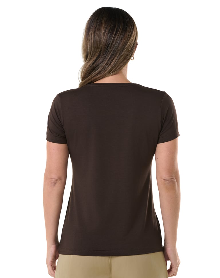 Camiseta Tech Modal Feminina Marrom