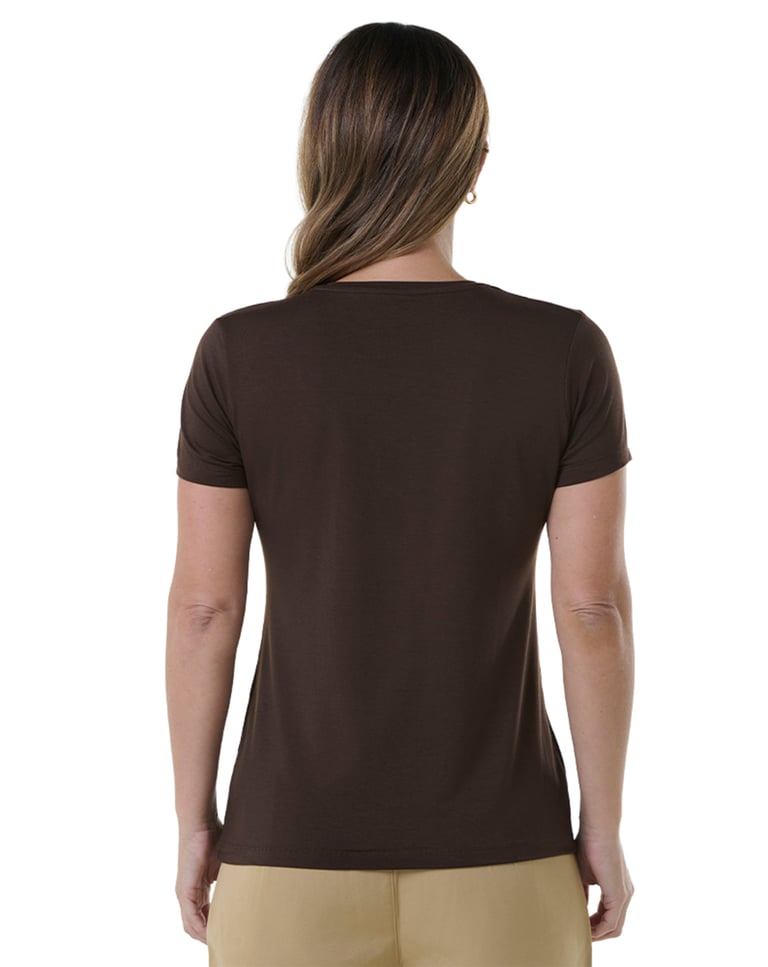Camiseta Tech Modal Feminina Marrom