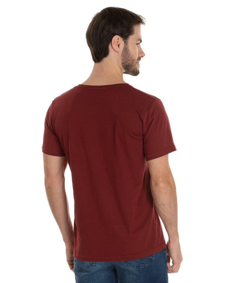 Camiseta de Algodão Premium Bordô