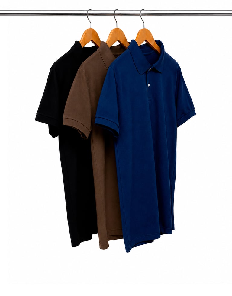 Kit 3 Camisas Polo Piquet Masculinas 06