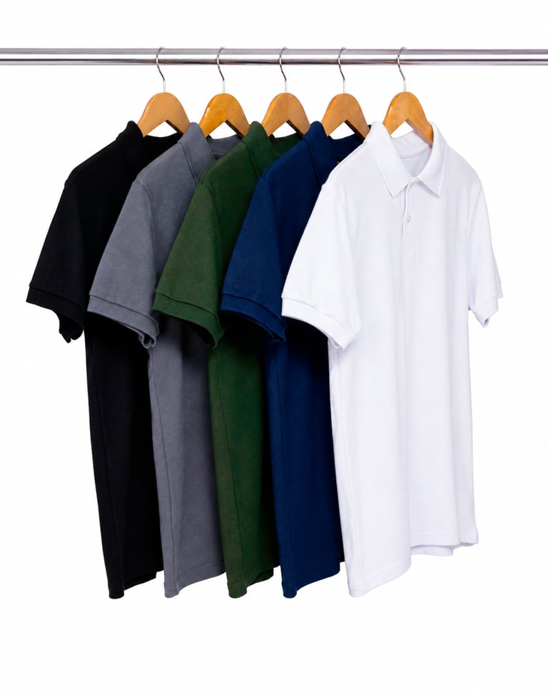 Kit 5 Camisas Polo Piquet Masculinas 05
