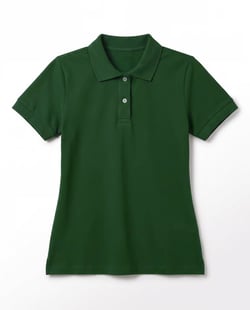 Camisa Polo Piquet Feminina Verde Musgo